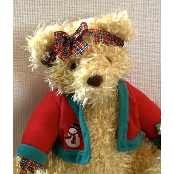 HALLMARK 11” SITTING  MERRILY HOLIDAY BEAR NWT - Picture 6 of 10